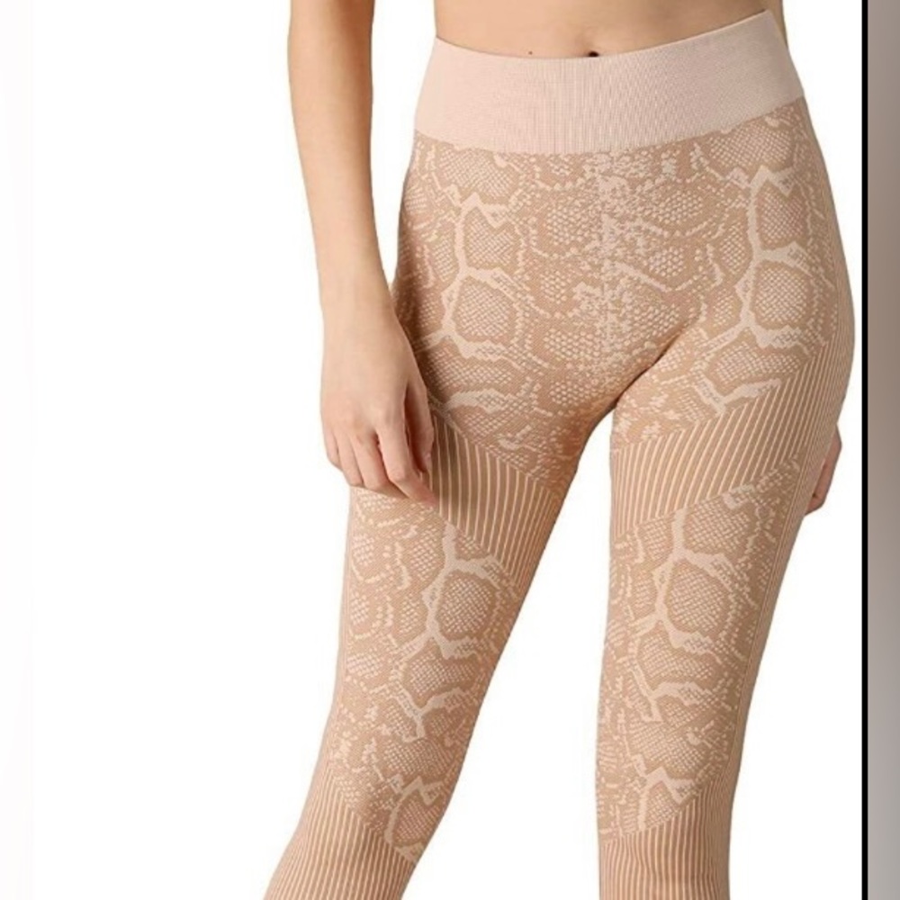 Nude Snakeskin leggings
